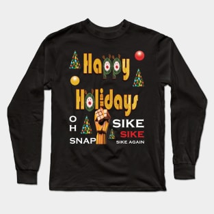 Fuk Happy Holidays Funny Reindeer Long Sleeve T-Shirt